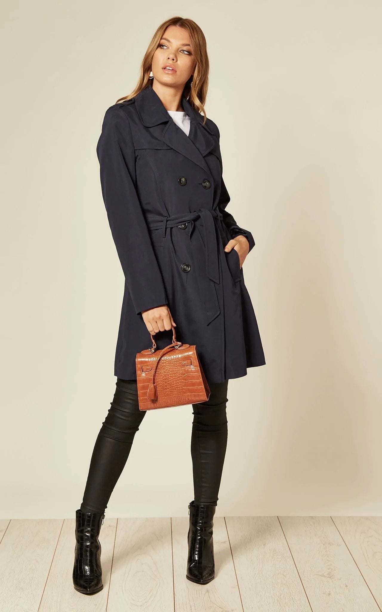 Military Double Breasted Trench Coat