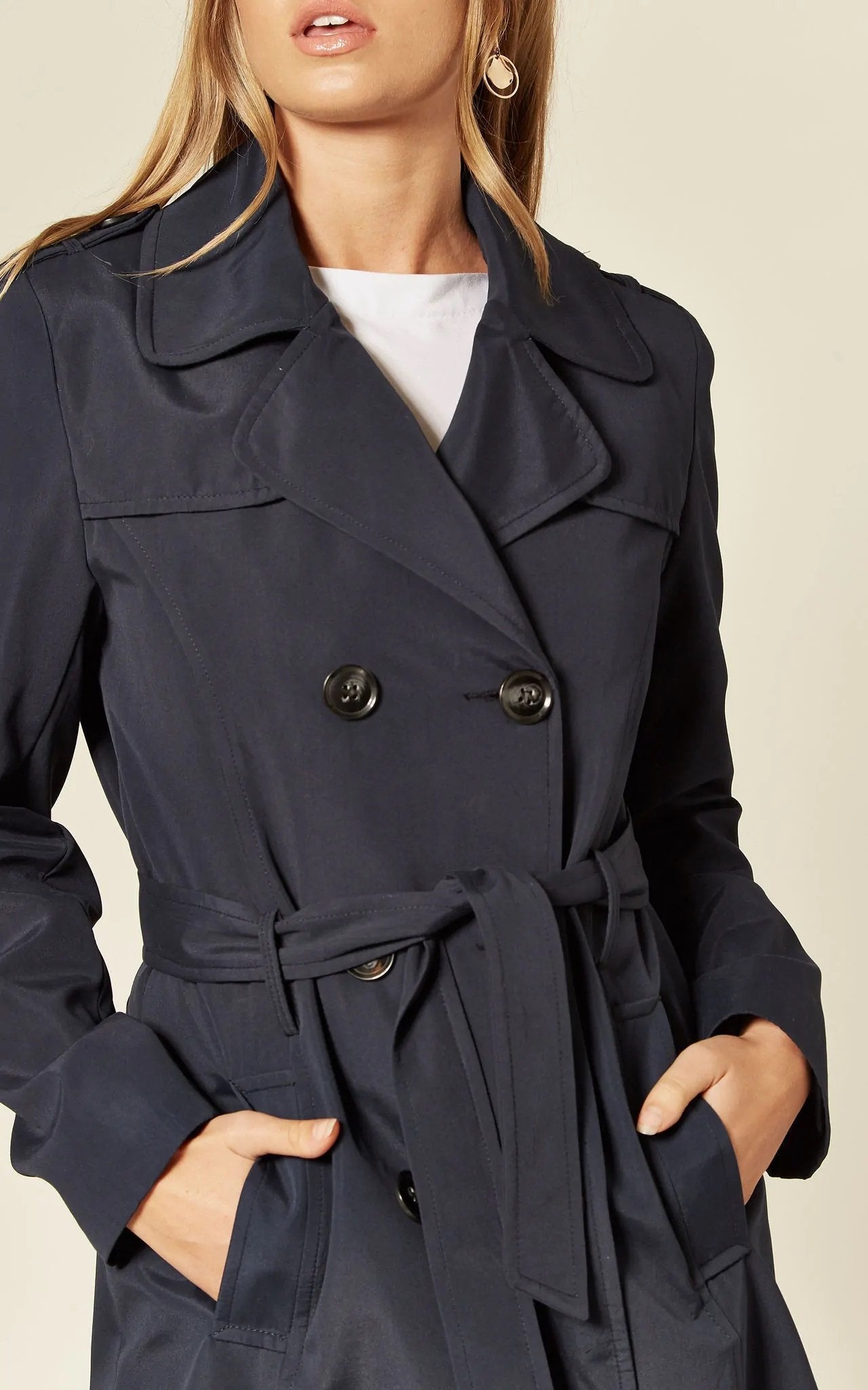 Military Double Breasted Trench Coat
