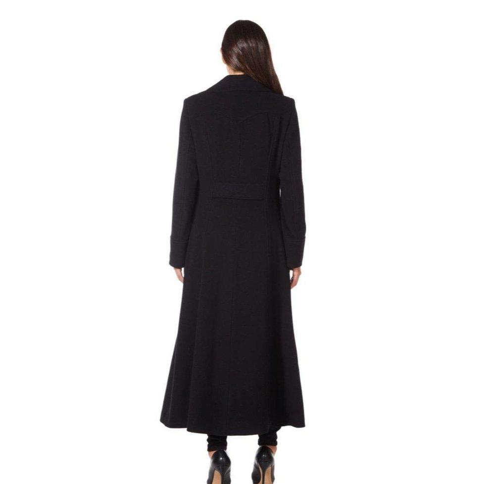 Wool Blend Double Breasted Maxi Coat