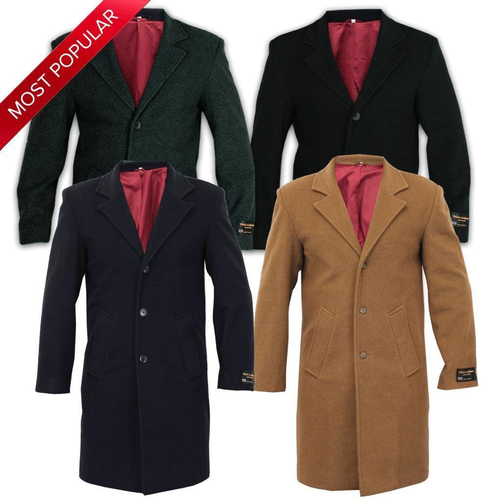Wool & Cashmere Blend Formal Security Overcoat