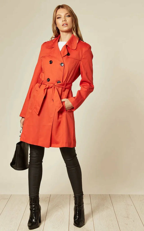 Military Double Breasted Trench Coat