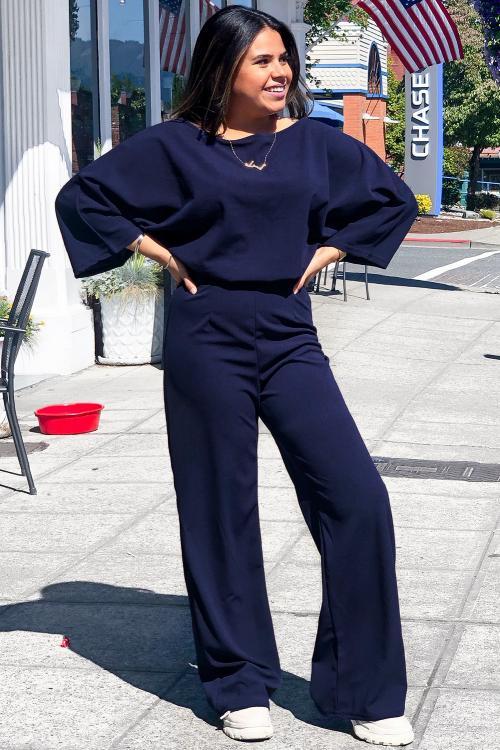 Waist Tie Wide Leg Jumpsuit