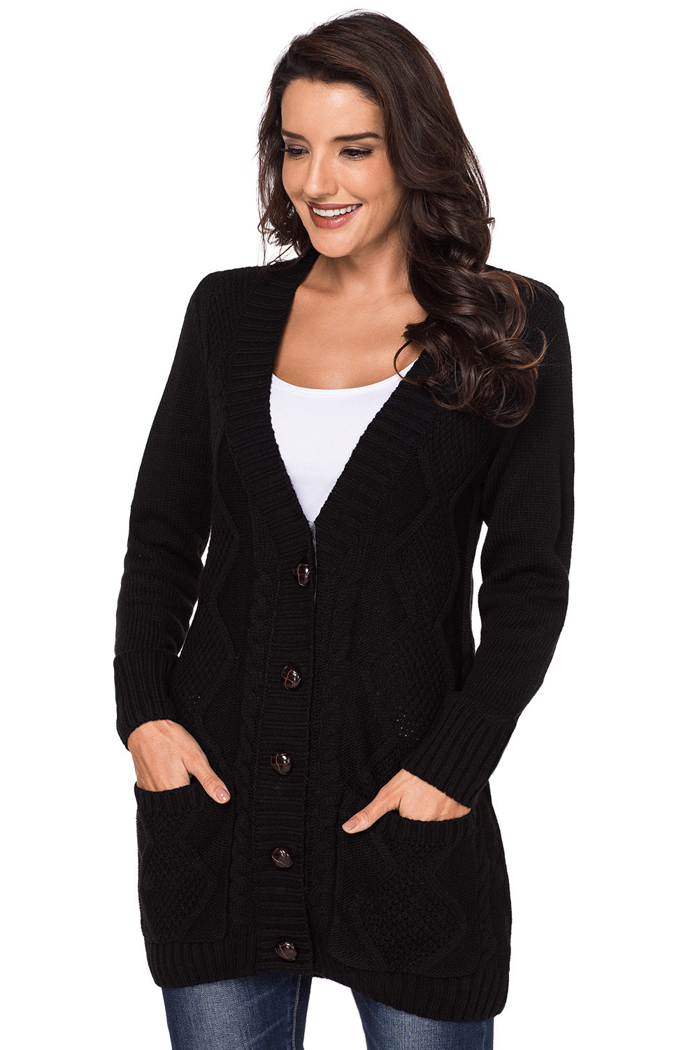  Fashion Black Cardigan