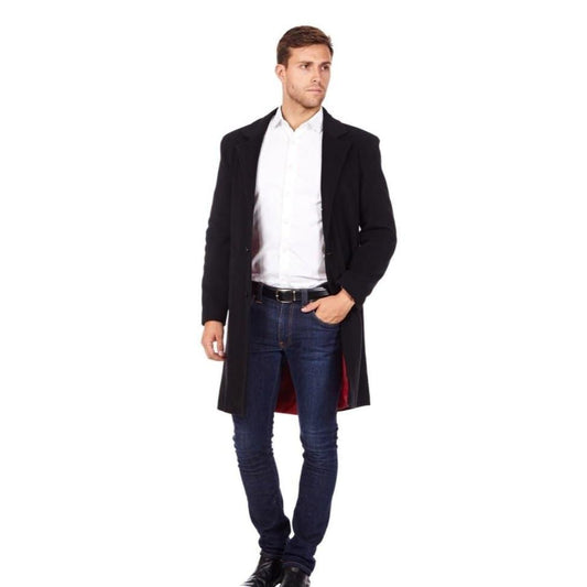 Wool & Cashmere Blend Formal Security Overcoat