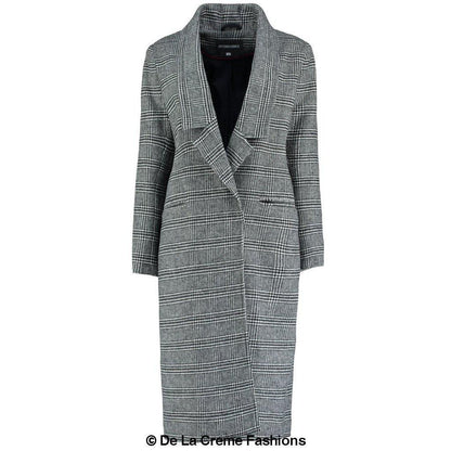 Prince Of Wales Check Wrap Long Coat