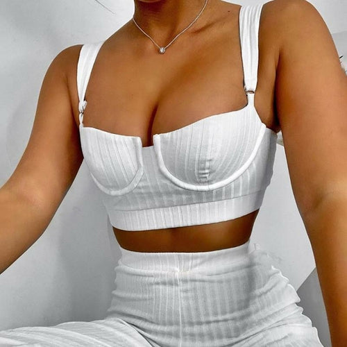  White Two-Piece Set